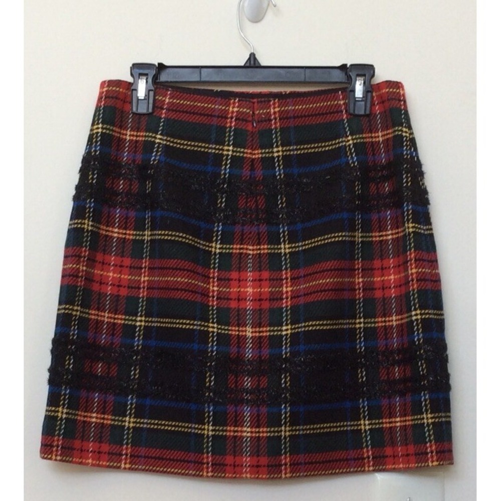 NWT J.Crew Women's Multicolor Polyester Blend Knit Mini Skirt Size 8 Retail $128